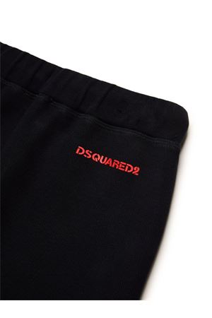 pantalone in cotone nero DSQUARED KIDS | DQ2458D0A9QDQ900